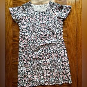 Vineyard Vines Seahorse Short Flutter Sleeve Dress Navy & Pink Size Small